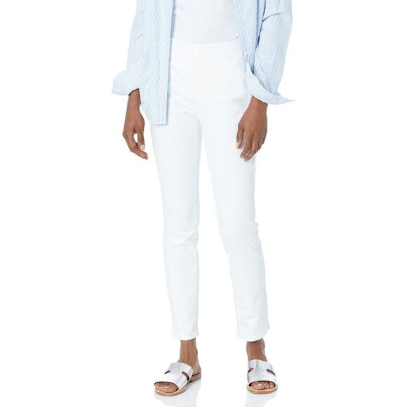 NYDJ Women's Pull-On Skinny Ankle JeansSlimming & Flattering Fit 14 Optic Wh